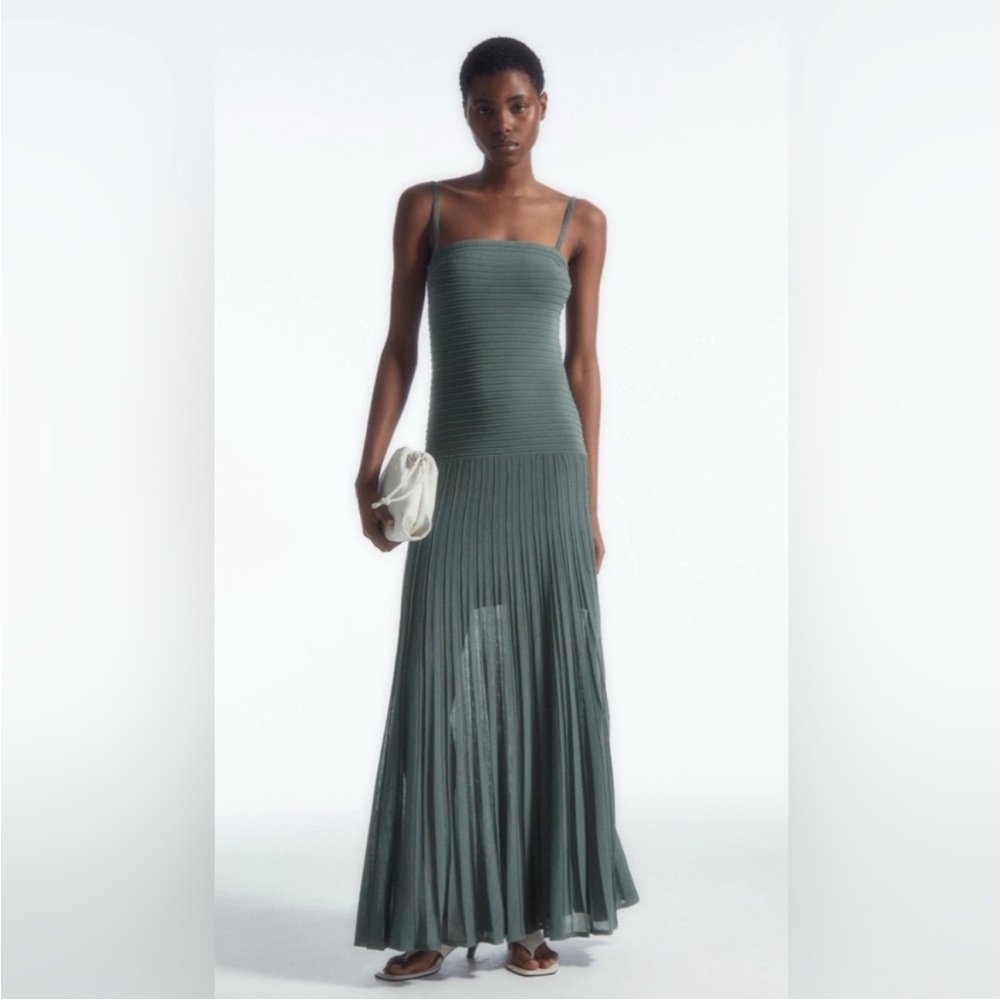 COS Pleated Knit Maxi Dress